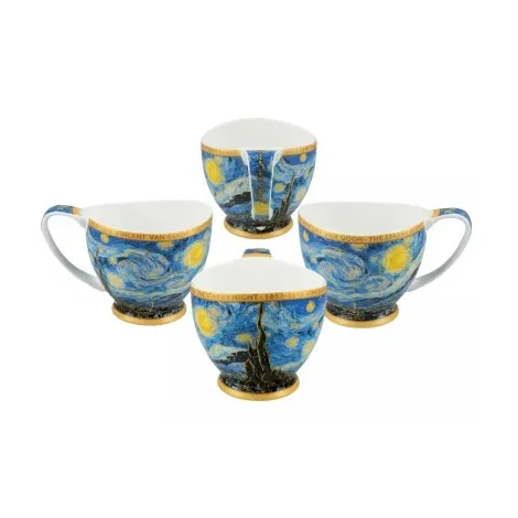 Filiżanka Big Vanessa Carmani 350ml ze spodkiem - V. van Gogh, Gwiaździsta noc - 3